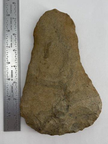Flare Bit Mississippian Spade: This is from the CTC Collection. It. It is 7 & 1/2 inches long. All items have been examined by Sam Johnson and are authentic in his opinion & he will paper any item for an additional $25 each. You mu