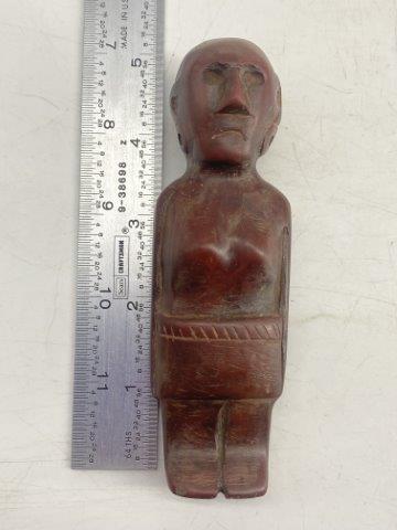 RED JASPER STONE HUMAN EFFIGY  INDIAN ARTIFACT ARROWHEAD (1 of 5)