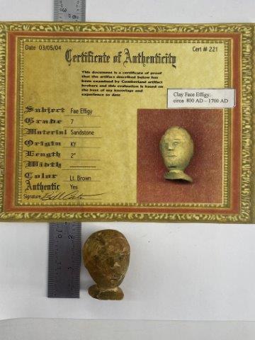 FACE EFFIGY WITH COA (1 of 6)