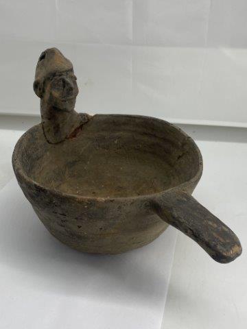 HUMAN EFFIGY BOWL   INDIAN ARTIFACT ARROWHEAD (1 of 5)