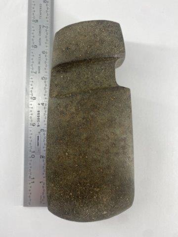Grooved Axe Indian Artifact Arrowhead: This is 6&3/4 inches long. Each & every piece in this auction comes from the late Richard Lienau collection from Lebanon, Illinois. KEY WORDS: NATIVE AMERICAN INDIAN ARTIFACT ARTIFACTS ARROWHEAD ARROW