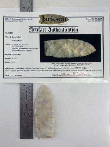 Archaic Knife   with COA (1 of 5)