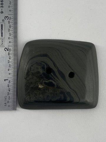 Gorget Indian Artifact Arrowhead: This is 2&1/2 inches long. Each & every piece in this auction comes from the late Richard Lienau collection from Lebanon, Illinois. KEY WORDS: NATIVE AMERICAN INDIAN ARTIFACT ARTIFACTS ARROWHEAD ARROW