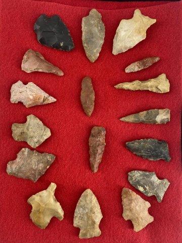 Group of Illinois Points           Indian Artifact Arrowhead (1 of 1)