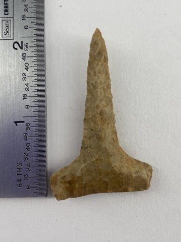 Drill Indian Artifact Arrowhead: This is 2 inches long. Each & every piece in this auction comes from the late Richard Lienau collection from Lebanon, Illinois. KEY WORDS: NATIVE AMERICAN INDIAN ARTIFACT ARTIFACTS ARROWHEAD ARROWHEAD