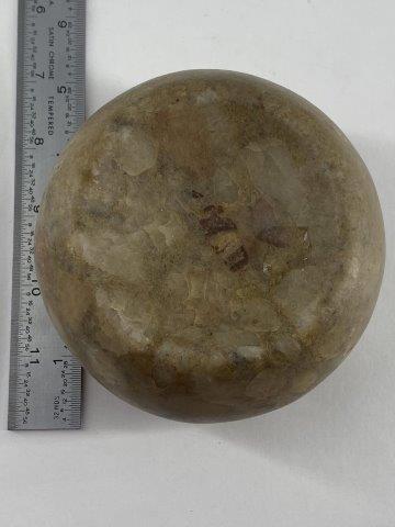 Discoidal Indian Artifact Arrowhead: This is 4&1/2 inches long. Each & every piece in this auction comes from the late Richard Lienau collection from Lebanon, Illinois. KEY WORDS: NATIVE AMERICAN INDIAN ARTIFACT ARTIFACTS ARROWHEAD ARROW
