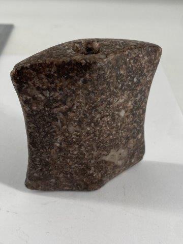 Bannerstone Indian Artifact Arrowhead: This is 2&3/4 inches long. It is from Madisonville kentucky found On December 11th 1965. Each & every piece in this auction comes from the late Richard Lienau collection from Lebanon, Illinois. KEY WO