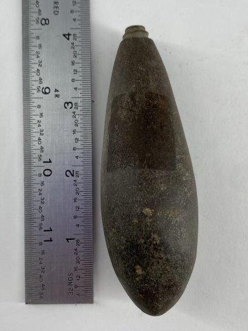 Plummet Indian Artifact Arrowhead: This is 4 inches long. Each & every piece in this auction comes from the late Richard Lienau collection from Lebanon, Illinois. KEY WORDS: NATIVE AMERICAN INDIAN ARTIFACT ARTIFACTS ARROWHEAD ARROWHEAD