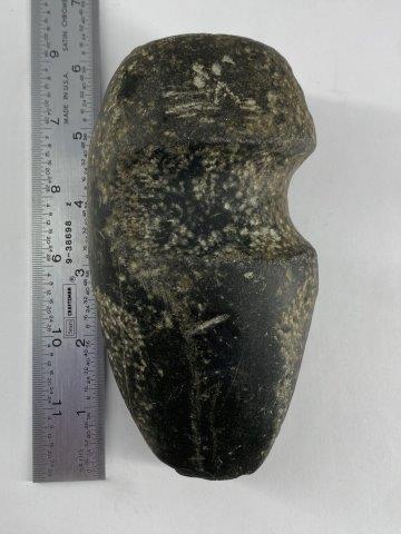 Grooved Axe Indian Artifact Arrowhead: This is 5&3/4 inches long. Each & every piece in this auction comes from the late Richard Lienau collection from Lebanon, Illinois. KEY WORDS: NATIVE AMERICAN INDIAN ARTIFACT ARTIFACTS ARROWHEAD ARROW