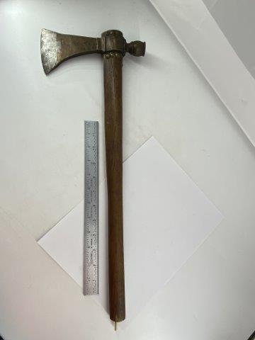 Tacked Tomahawk Brass pipe      Indian Artifact Arrowhead (1 of 9)