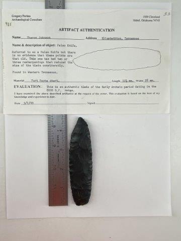 Paleo Knife         With COA (1 of 5)