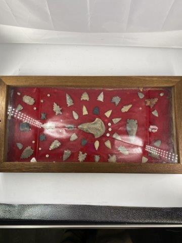 Frame of Miscellaneous Artifacts      Indian Artifact Arrowhead (1 of 4)