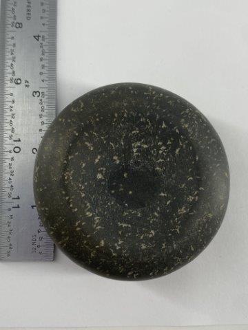Discoidal Indian Artifact Arrowhead: This is 2&3/4 inches long. Each & every piece in this auction comes from the late Richard Lienau collection from Lebanon, Illinois. KEY WORDS: NATIVE AMERICAN INDIAN ARTIFACT ARTIFACTS ARROWHEAD ARROW