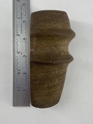 Grooved Axe Indian Artifact Arrowhead: This is 5 inches long. Each & every piece in this auction comes from the late Richard Lienau collection from Lebanon, Illinois. KEY WORDS: NATIVE AMERICAN INDIAN ARTIFACT ARTIFACTS ARROWHEAD ARROWHEAD