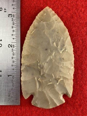 Smith Indian Artifact Arrowhead: This is 3&1/4 inches long. It is from Texas. KEY WORDS: NATIVE AMERICAN INDIAN ARTIFACT ARTIFACTS ARROWHEAD ARROWHEADS MISSISSIPPIAN QUAPAW CADDO POTTERY COINS