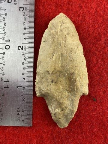 Missouri Arrowhead Indian Artifact Arrowhead: Please see picture for measurment. It is from Missouri. KEY WORDS: NATIVE AMERICAN INDIAN ARTIFACT ARTIFACTS ARROWHEAD ARROWHEADS MISSISSIPPIAN QUAPAW CADDO POTTERY COINS