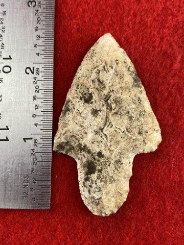 Missouri Arrowhead Indian Artifact Arrowhead: Please see picture for measurment. It is from Missouri. KEY WORDS: NATIVE AMERICAN INDIAN ARTIFACT ARTIFACTS ARROWHEAD ARROWHEADS MISSISSIPPIAN QUAPAW CADDO POTTERY COINS