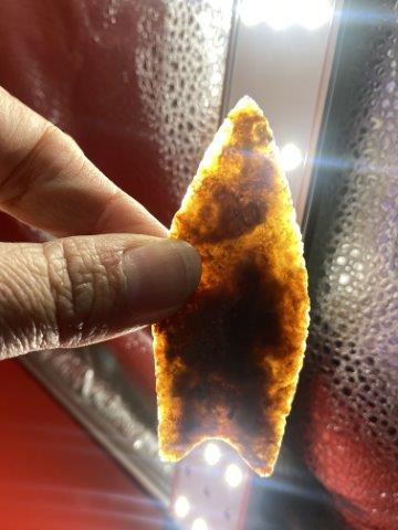 Clovis Indian Artifact Arrowhead: This is 3&1/8 inches long. It is from Montgomery County Missouri. Ex- Ned Wollem Collection. KEY WORDS: NATIVE AMERICAN INDIAN ARTIFACT ARTIFACTS ARROWHEAD ARROWHEADS MISSISSIPPIAN QUAPAW CADDO POTTER