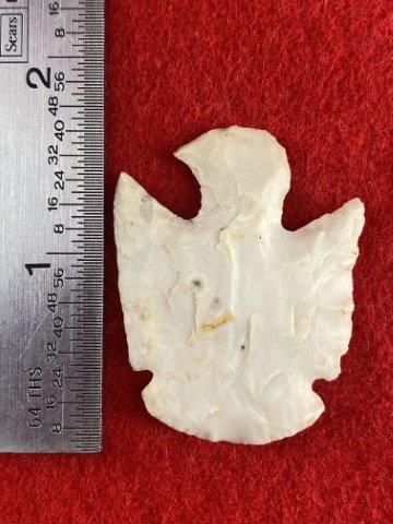 Effigy Indian Artifact Arrowhead: This is 1&5/8 inches long. It is from Missouri. KEY WORDS: NATIVE AMERICAN INDIAN ARTIFACT ARTIFACTS ARROWHEAD ARROWHEADS MISSISSIPPIAN QUAPAW CADDO POTTERY COINS