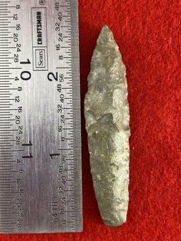 Drill Indian Artifact Arrowhead: This is 2&1/2 inches long. It is from Missouri. KEY WORDS: NATIVE AMERICAN INDIAN ARTIFACT ARTIFACTS ARROWHEAD ARROWHEADS MISSISSIPPIAN QUAPAW CADDO POTTERY COINS
