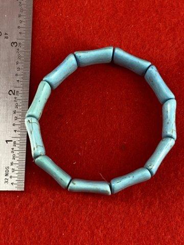 Turquoise Bracelet Indian Artifact Arrowhead: KEY WORDS: NATIVE AMERICAN INDIAN ARTIFACT ARTIFACTS ARROWHEAD ARROWHEADS MISSISSIPPIAN QUAPAW CADDO POTTERY COINS