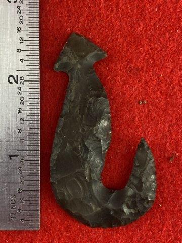 Stone Fish Hook     Indian Artifact Arrowhead (1 of 3)