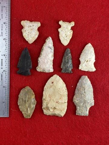 9 Very Nice Missouri Arrowheads     Indian Artifact Arrowhead (1 of 1)