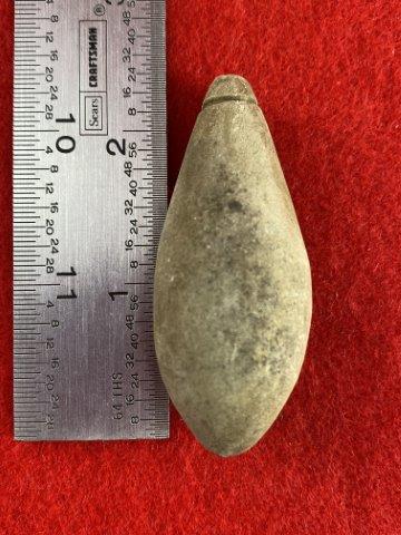 Plummet Indian Artifact Arrowhead: This is 2&3/8 inches long. It is from Missouri. KEY WORDS: NATIVE AMERICAN INDIAN ARTIFACT ARTIFACTS ARROWHEAD ARROWHEADS MISSISSIPPIAN QUAPAW CADDO POTTERY COINS