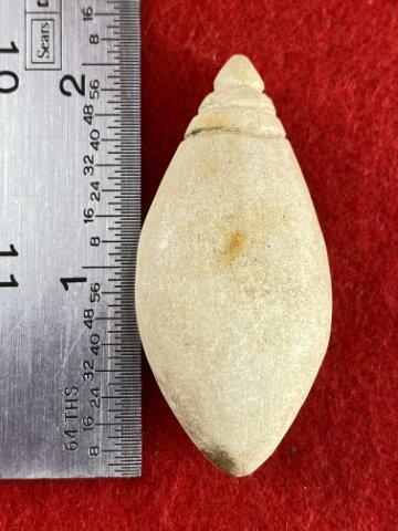 Plummet Indian Artifact Arrowhead: This is 2&1/8 inches long. It is from Missouri. KEY WORDS: NATIVE AMERICAN INDIAN ARTIFACT ARTIFACTS ARROWHEAD ARROWHEADS MISSISSIPPIAN QUAPAW CADDO POTTERY COINS