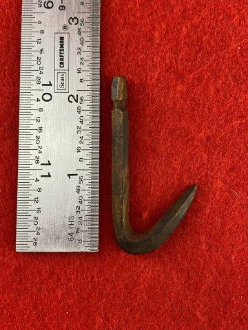Bone Hook: Please see ruler for the measurement. These items are from the George Baker Collection from Central Arkansas. KEY WORDS: NATIVE AMERICAN INDIAN ARTIFACT ARTIFACTS ARROWHEAD ARROWHEADS MISSISSIPPIAN QU