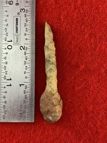 Drill: Please see ruler for the measurement. These items are from the George Baker Collection from Central Arkansas. KEY WORDS: NATIVE AMERICAN INDIAN ARTIFACT ARTIFACTS ARROWHEAD ARROWHEADS MISSISSIPPIAN QU
