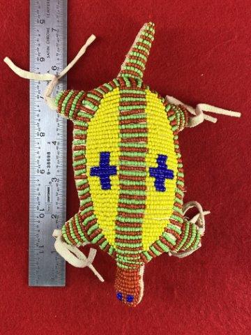 Beaded Turtle Fetish    Indian Artifact Arrowhead (1 of 3)