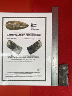 Paleo Square Knife     with COA: This is 3&5/16 inches long. It is from Pendleton County Kentucky. Ex- Steve Wilson Collection. Comes with an Insight Laser Certificate of Authenticity. KEY WORDS: NATIVE AMERICAN INDIAN ARTIFACT ARTIF