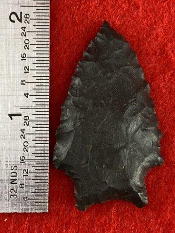 Dalton Indian Artifact Arrowhead: This is 1&7/8 inches long. It is from Missouri. KEY WORDS: NATIVE AMERICAN INDIAN ARTIFACT ARTIFACTS ARROWHEAD ARROWHEADS MISSISSIPPIAN QUAPAW CADDO POTTERY COINS