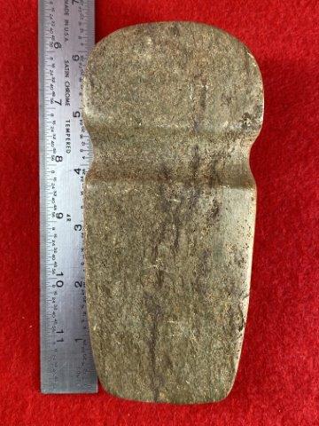 Grooved Axe Indian Artifact Arrowhead: This is 6 inches long. It is from Missouri. KEY WORDS: NATIVE AMERICAN INDIAN ARTIFACT ARTIFACTS ARROWHEAD ARROWHEADS MISSISSIPPIAN QUAPAW CADDO POTTERY COINS