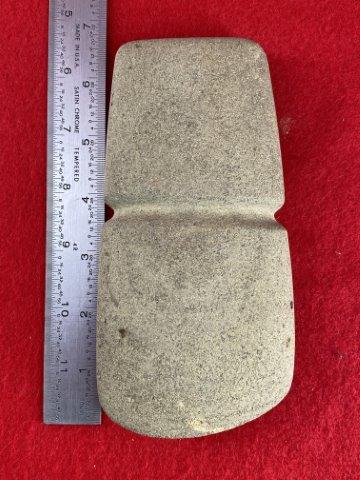Grooved Axe Indian Artifact Arrowhead: This is 6&1/2 inches long. It is from Missouri. KEY WORDS: NATIVE AMERICAN INDIAN ARTIFACT ARTIFACTS ARROWHEAD ARROWHEADS MISSISSIPPIAN QUAPAW CADDO POTTERY COINS