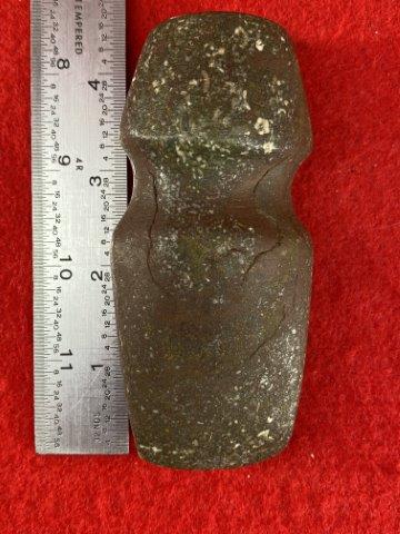 Grooved Axe Indian Artifact Arrowhead: This is 4&1/2 inches long. It is from Missouri. KEY WORDS: NATIVE AMERICAN INDIAN ARTIFACT ARTIFACTS ARROWHEAD ARROWHEADS MISSISSIPPIAN QUAPAW CADDO POTTERY COINS