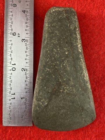 Celt Indian Artifact Arrowhead: This is 4 inches long. This artifact is from the Arkansas River Valley Indian Arts Museum in Pine Bluff Arkansas. KEY WORDS: NATIVE AMERICAN INDIAN ARTIFACT ARTIFACTS ARROWHEAD ARROWHEADS MISSISSIPPIA