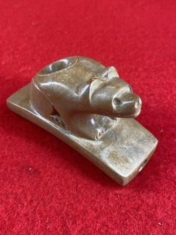 Bear Effigy Hopewell Pipe    Indian Artifact Arrowhead (1 of 8)