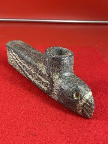 Hawk Effigy Stone Pipe    Indian Artifact Arrowhead (1 of 8)
