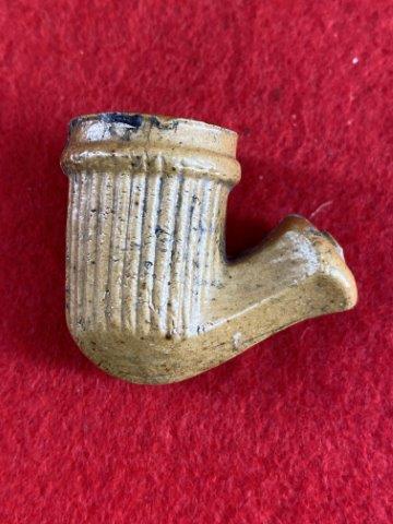 Trade Pipe Indian Artifact Arrowhead: This is 1&1/2 inches long. This piece is from one of 3 large collections out of Illinois. KEY WORDS: NATIVE AMERICAN INDIAN ARTIFACT ARTIFACTS ARROWHEAD ARROWHEADS MISSISSIPPIAN QUAPAW CADDO POTTERY C