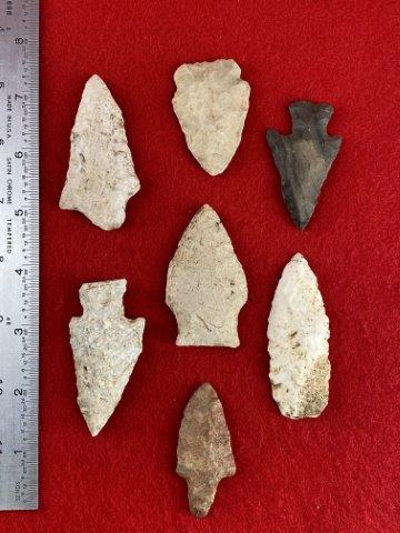 7 Arkansas Arrowheads    Indian Artifact Arrowhead (1 of 1)