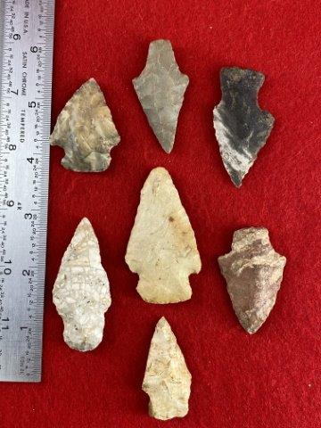 7 Arkansas Arrowheads    Indian Artifact Arrowhead (1 of 1)