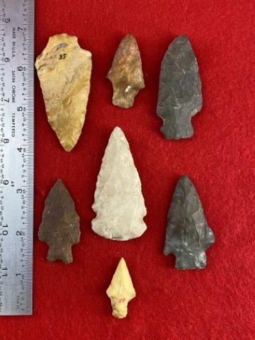 7 Arkansas Arrowheads    Indian Artifact Arrowhead (1 of 1)