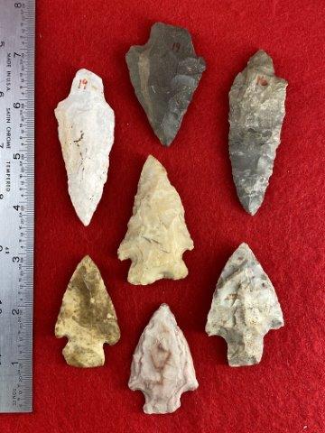 7 Arkansas Arrowheads    Indian Artifact Arrowhead (1 of 1)
