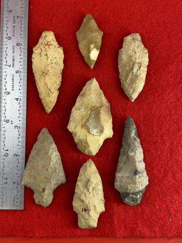 7 Arkansas Arrowheads    Indian Artifact Arrowhead (1 of 1)