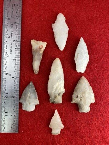 7 Novaculite Arkansas Arrowheads    Indian Artifact Arrowhead (1 of 1)