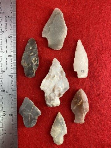 7 Arkansas Arrowheads    Indian Artifact Arrowhead (1 of 1)