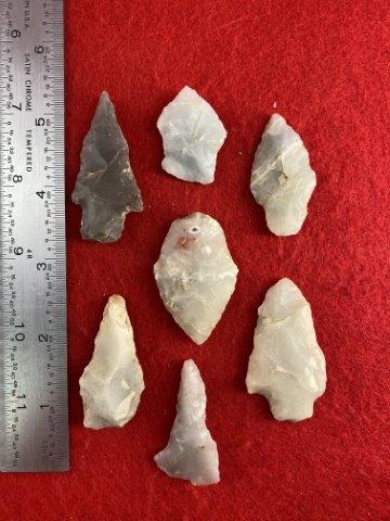 7 Arkansas Arrowheads    Indian Artifact Arrowhead (1 of 1)