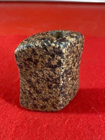 Bannerstone Indian Artifact Arrowhead: It is 3 inches long. This artifact is from a Northern Illinois Collection. KEY WORDS: NATIVE AMERICAN INDIAN ARTIFACT ARTIFACTS ARROWHEAD ARROWHEADS MISSISSIPPIAN QUAPAW CADDO POTTERY COINS